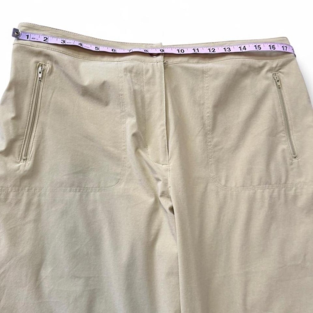 Vintage Zenergy by Chico's Lime Green Wide Leg Cropped Pants,‎ Chico's Size 3 - Picture 8 of 11